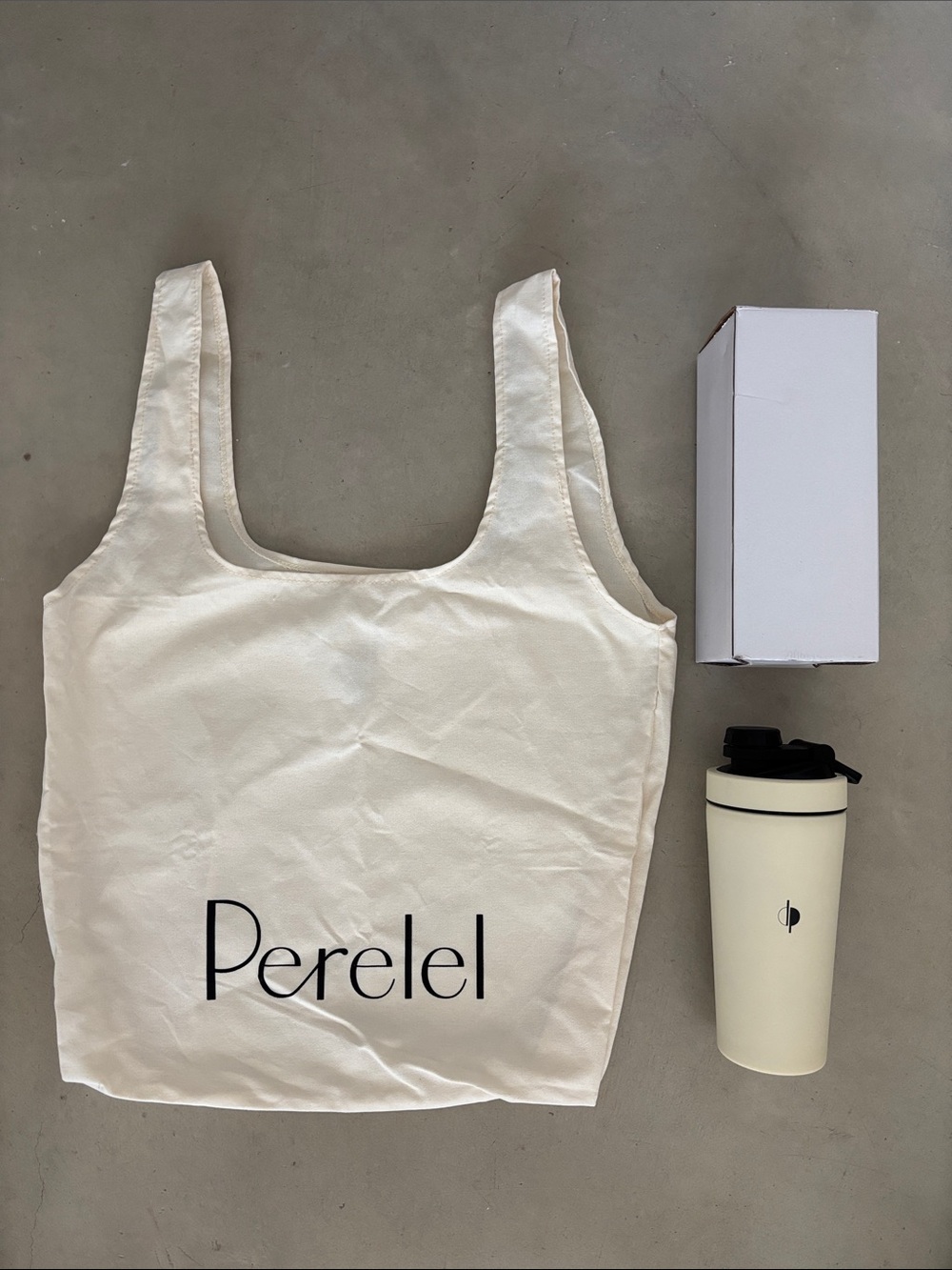 CCO! NIB Perelel Shaker Bottle & NWOT Perelel Canvas Tote Bag